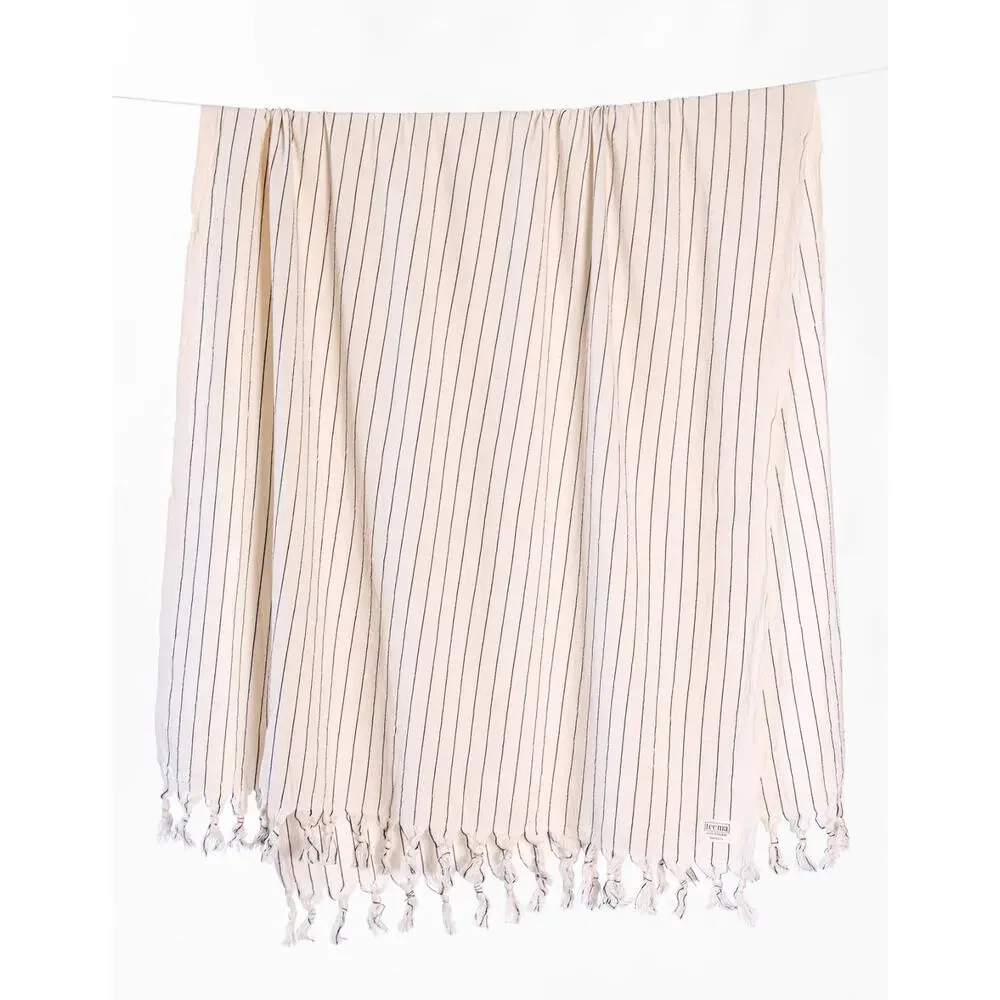 Teema White Newport Organic Cotton Turkish Towel Bath Sheet Blanket 70